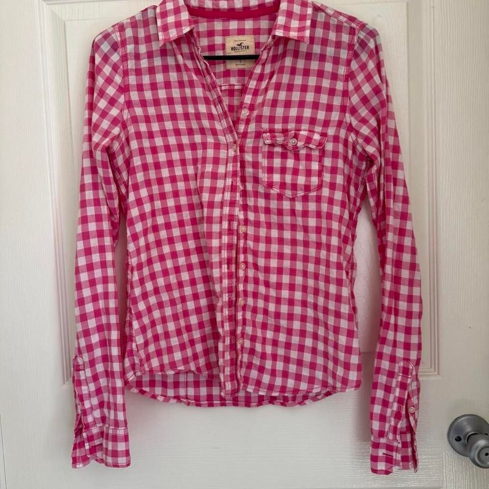 Hollister-co Women's Pink Shirt